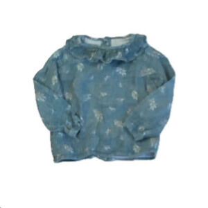 Martin Girls Teal Floral Blouse size: 3T